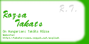 rozsa takats business card